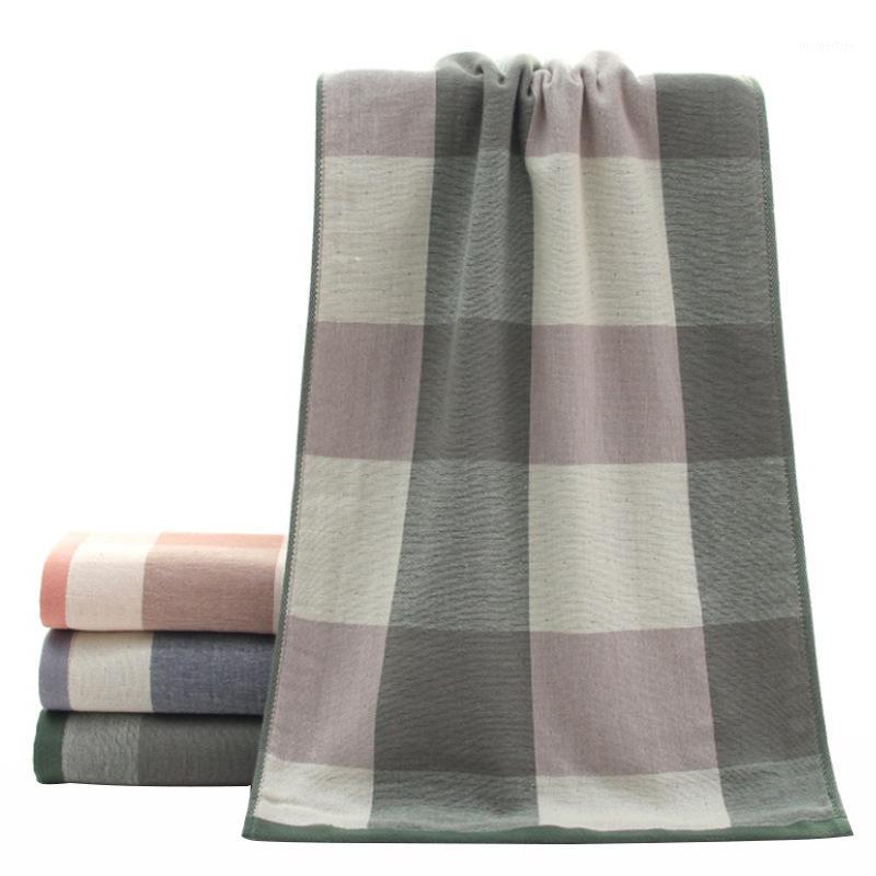 

Wontive 100% Cotton Square Plaid Towel Bath Bath Towel Facial Super Soft Water-absorbing Facial Quick-drying1, Blue
