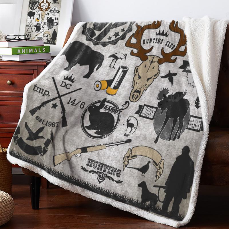 

Wild Animal Art Fleece Blanket Warm Cashmere Blanket Office Sofa Supplies Blankets for Beds