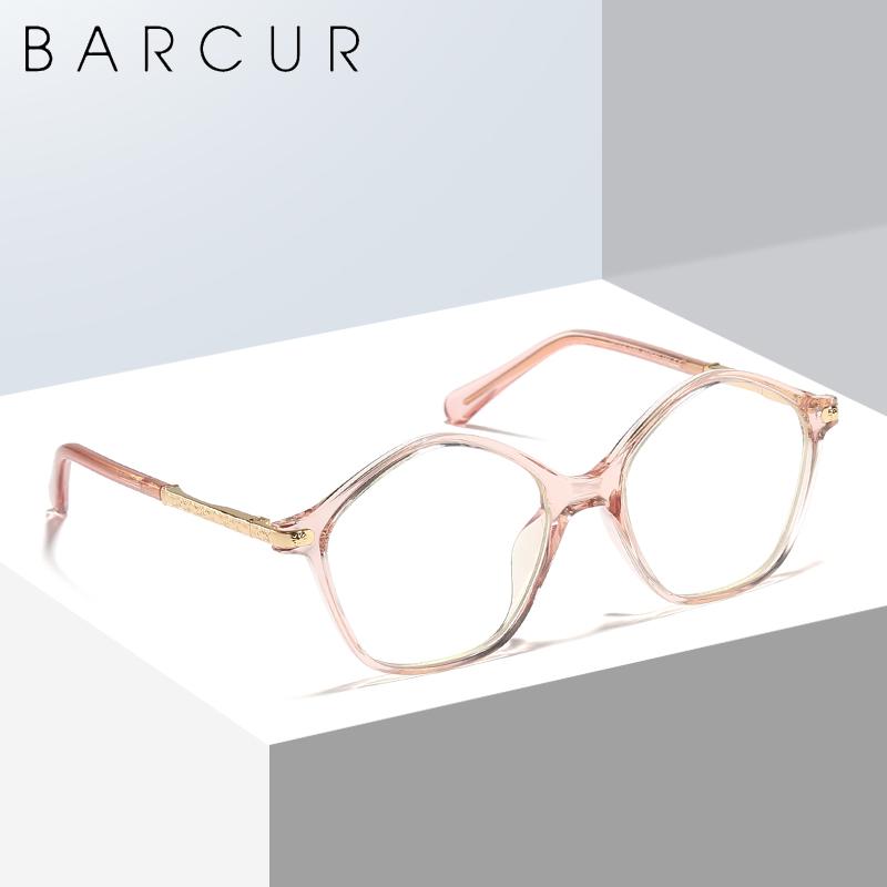 

BARCUR Hexagonic Student Anti Blue Light Glasses TR Frame Glass Children Blocking Rays Computer PC Gaming Perscription Myopia