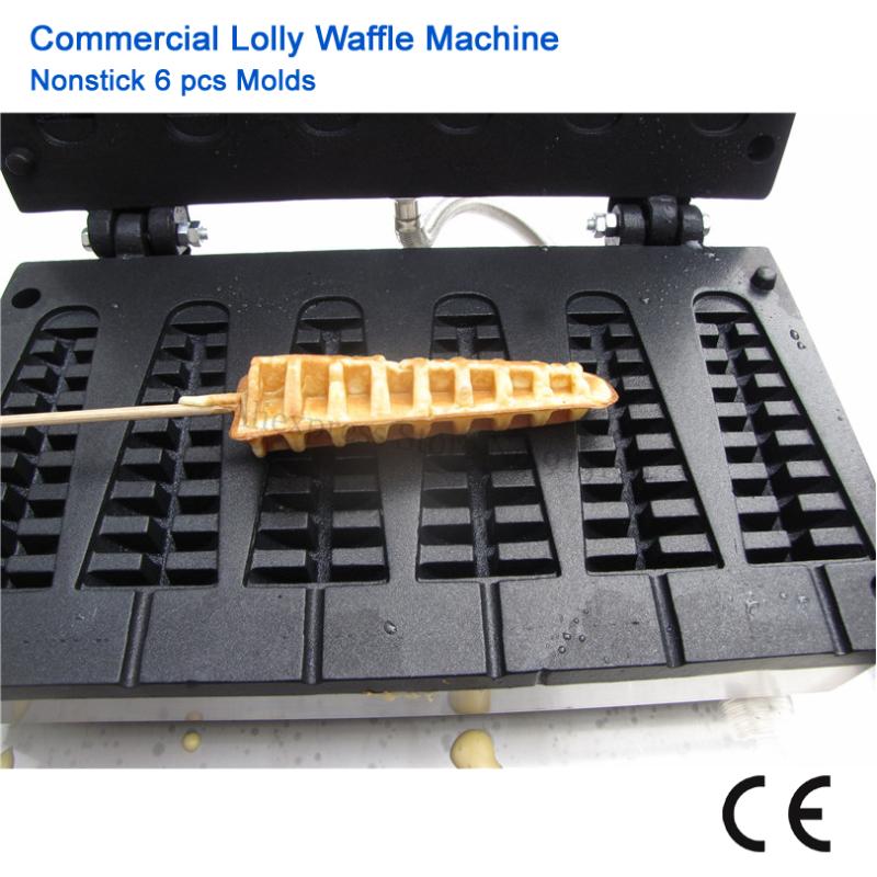 

Commercial Nonstick Lolly Waffle Baker Tower-shaped Waffle Maker 110V 220V Electric Lolly Cake Machine