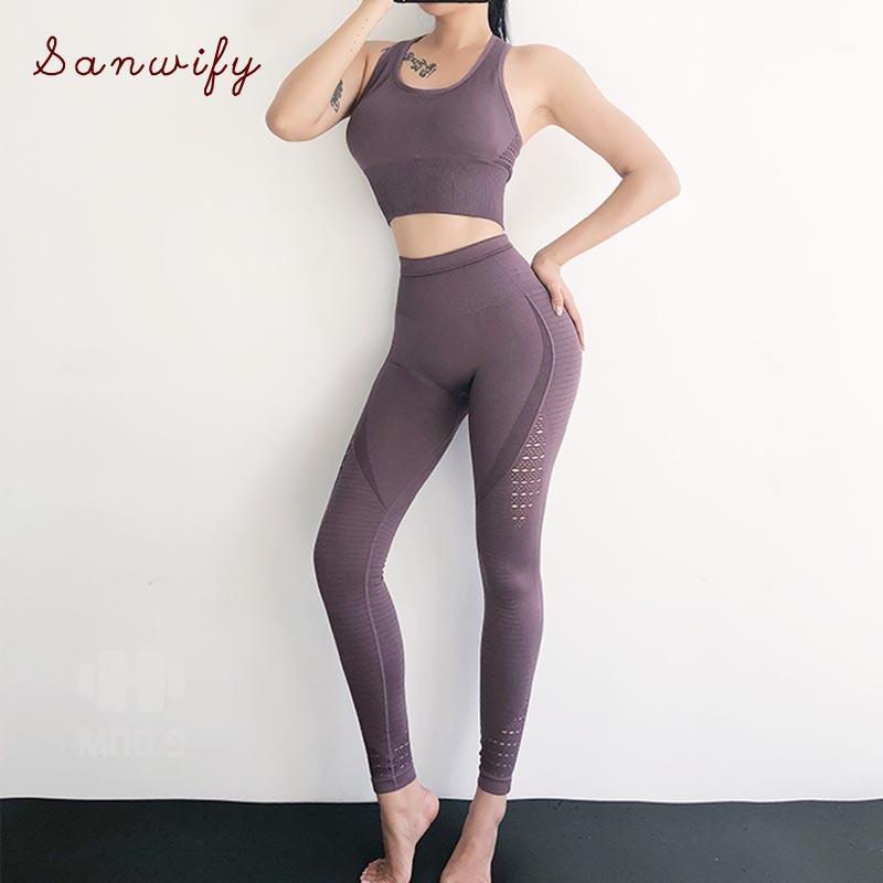 

Women Gym Sets 2 Piece Seamless Yoga Sets Women Gym Clothes Sportswear Workout Set Active Wear Ropa1, Black