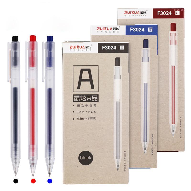 

4 PCS/lot 0.5mm Big Volume Candy Colors Plastic Gel Pen Lawaii Black Ink Pens For Office School Cute Stationary Supplies 0400531