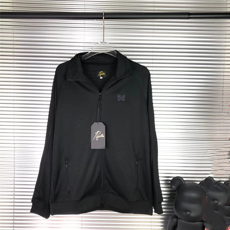 

2021 New Top Version Needles Butterfly Embroidery Women Side Striped Hip-hop Jackets Coats Men Track Jacket Tizp