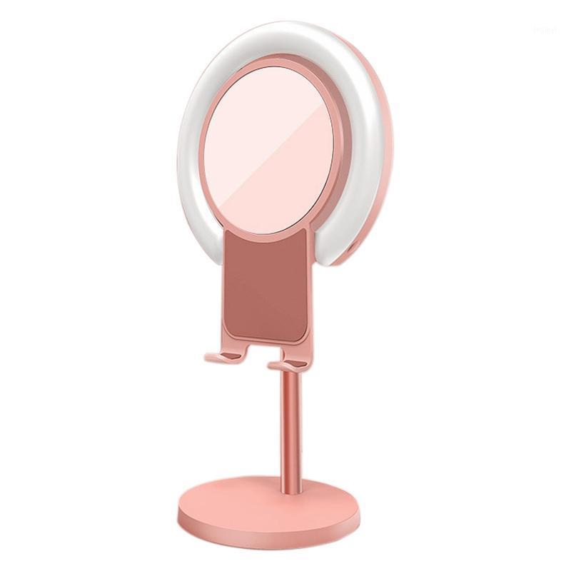 

Ring Light with Phone Holder and Make Up Mirror 6.2 Inch LED Desk Lamp for YouTube Video Vlog Recording Photography1