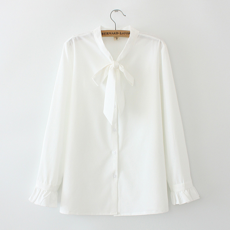 

Black Plus Female Size Long Sleeve Simple Officewear Elegant Blouses Bjkf