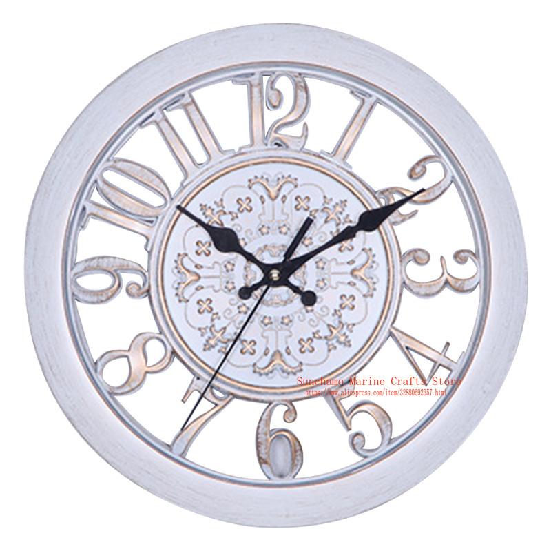 

Nordic Brief Decor Forliving Room Pared Wall Saati Retro Digital Round Wall Clocks Vintage Home Decoration for Kitchen