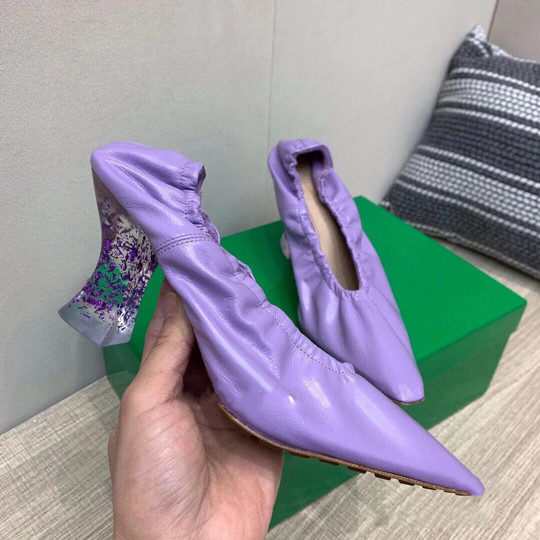 

2021 New Spring Soft Heels Fashion Violet Women's Sexy Ladies Pink Princess Heeled Shoes Wcur, Yellow