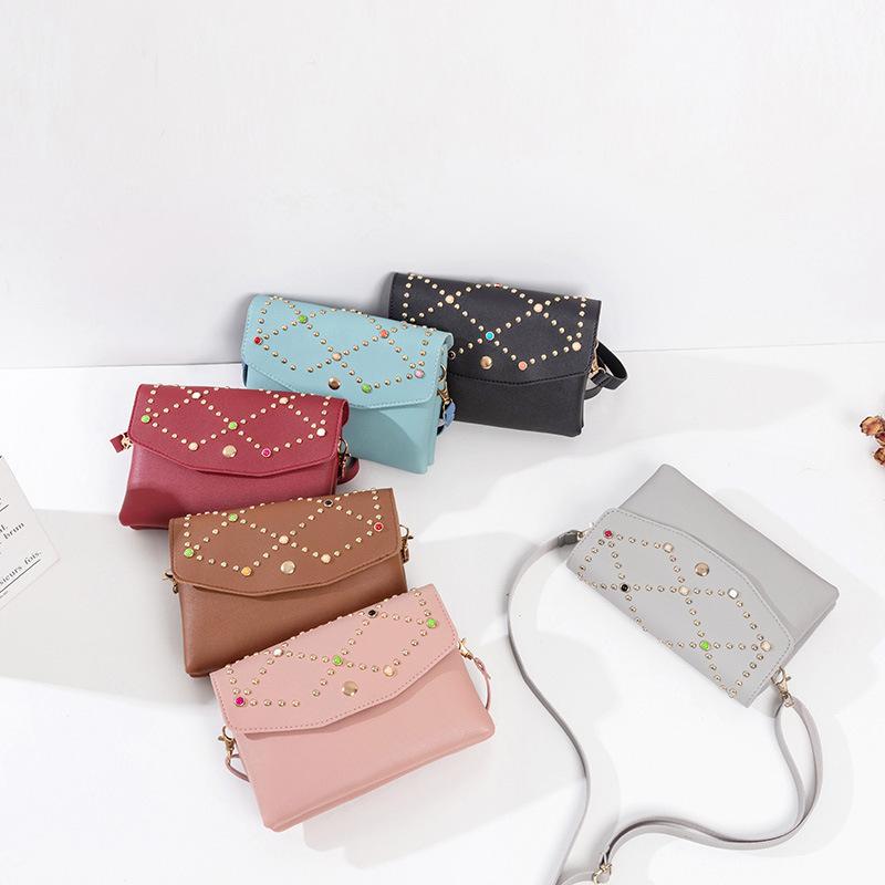 

Double-layer double zipper one-shoulder bag women's bag stiletto mini mobile phone