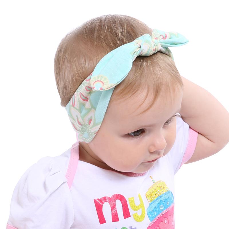

2020 Baby Girls Ears Elastic Cloth Flowers Bowknot Headband Hair Band Hair Band Accessories baby headband
