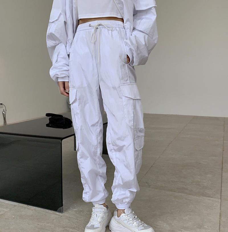 

woman nylon trousers from set loveMODA, Black