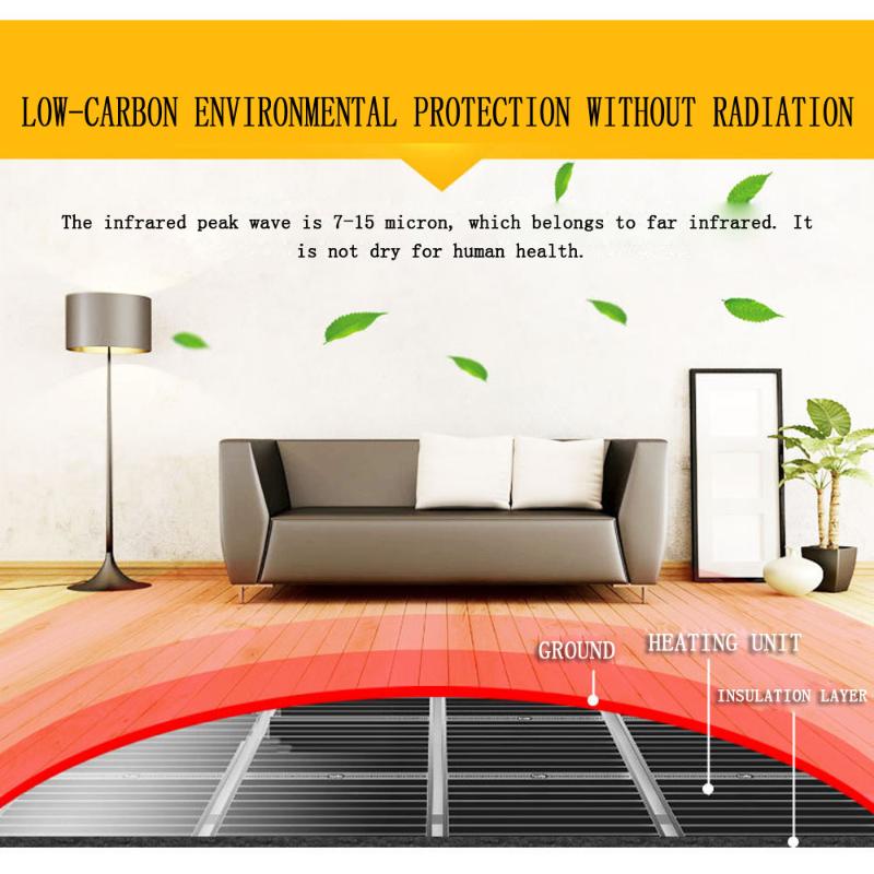 

10 Square meter Infrared Heating film, AC220V floor heating film 50cm x 20m, room heater good to health