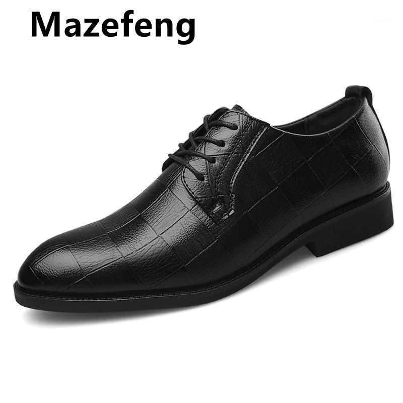 

Men's Fashion British Style Pointed Toe Wedding Business Leather Formal Dress Shoes Summer Flats Shoes Oxfords Men Big Size 481, Brown