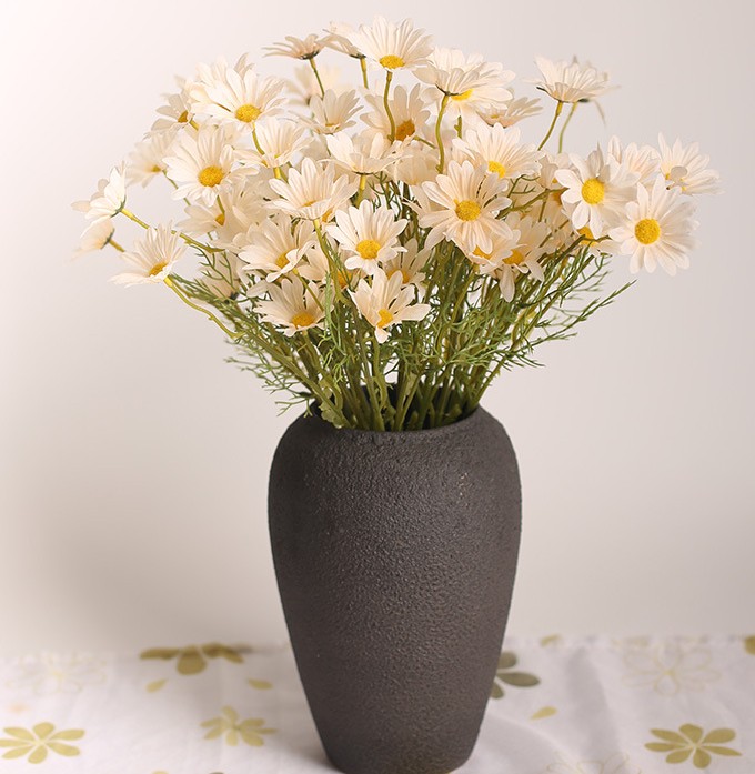 

Imitation Daisy silk cloth Gerbera handmade wedding flower Chamomile home living room Decorative Flowers length 50cm, As pic