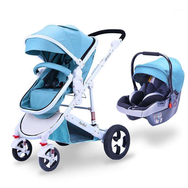 

Baby Stroller 3 In 1 with Car Seat High Landscape Baby Stroller Newborn Car Seat Cradle Travel System and1