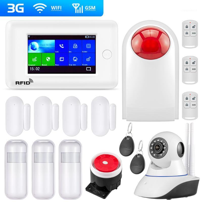 

FUERS PG106 WIFI GSM Alarm System 4.3inch TFT Color Screen 2G 3G GPRS Home Security Alarm Host APP RFID Control With 10 Language1