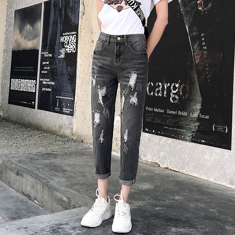 

Cheap wholesale 2020 new Spring Summer Autumn Hot selling women's fashion casual Denim Pants FP25301, Gray