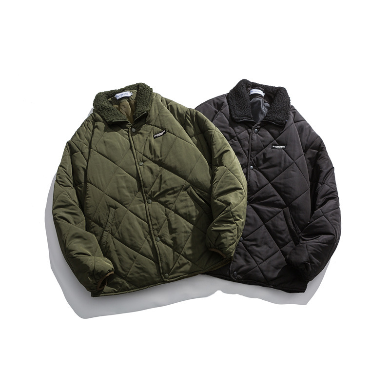 

2021 New Inverno Mar Vintage Terno Na Moda Japons Sabor Novo Jaqueta Casaco De Algodo LD7Y, Green.