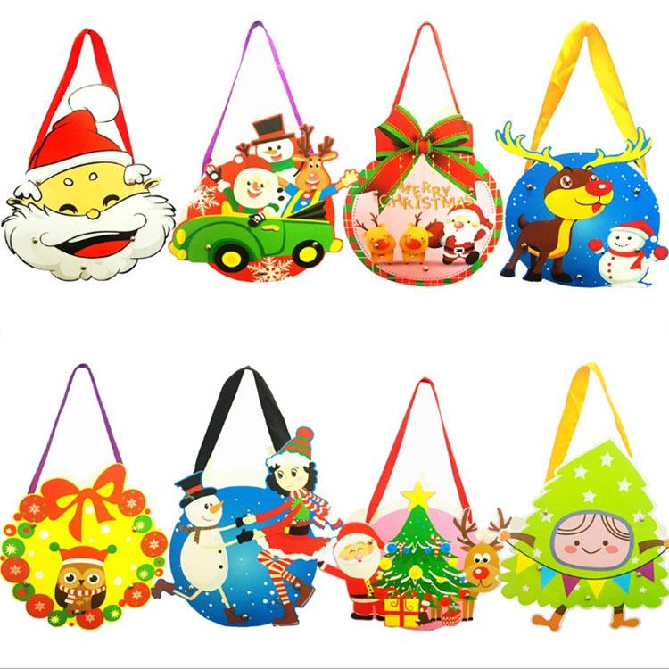 

Hot sale 1PC Cute Christmas Halloween candy gift bag Kindergarten gift bag handmade material DIY paper Halloween pumpkin