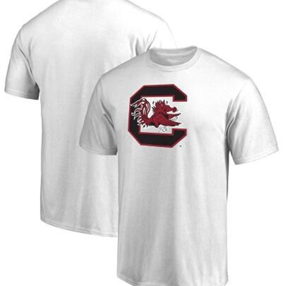 

South Carolina Gamecocks Round collar T-Shirt Mens Designer T Shirt Casual Short Sleeves Fashion Printing High Quality Tees team, White