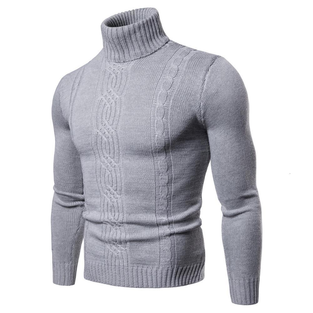 

2021 New Korea Grey Sweaters and Pullovers Men Long Sleeve Knitted Sweater L0lb, Gray