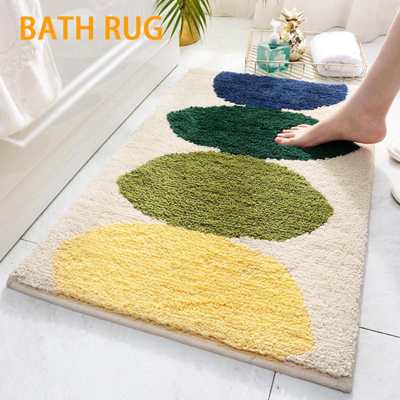 

Kitchen Water Absorbent Shower Bedroom Living Room Simple Door Drying Floor Soft Shaggy Bathroom Rug Anti Slip Bath Mat Carpet