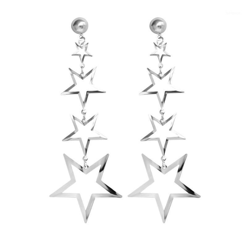 

NEW 1 Pair Lovely Girl Star Dangle Earrings Women Exaggerated Geometric Party Ear Rings Vintage Ear Studs1
