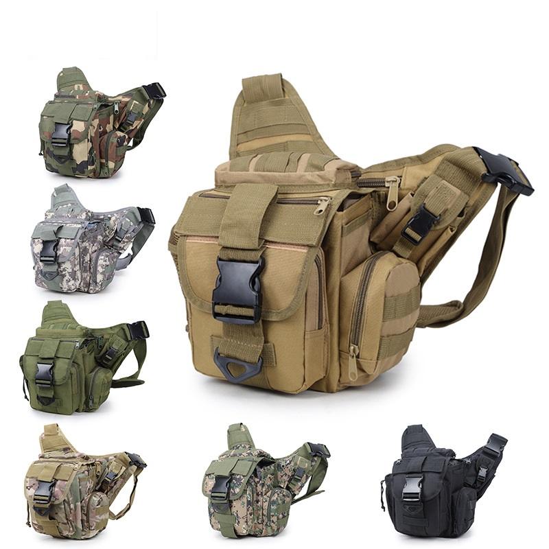 

2020 Tactical Saddle Bag Men Outdoor One-Shoulder Bag for Hiking Camping Equipment Mountaineering Fishing Camera Blosa, Black