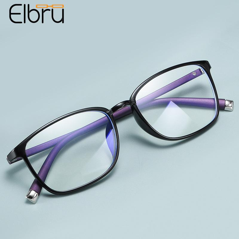

Fashion Sunglasses Frames Elbru Vintage TR90 Anti-blue Ray Glasses Frame Small Ultralight Square Optical Eyeglasses Computer Goggles For Wom