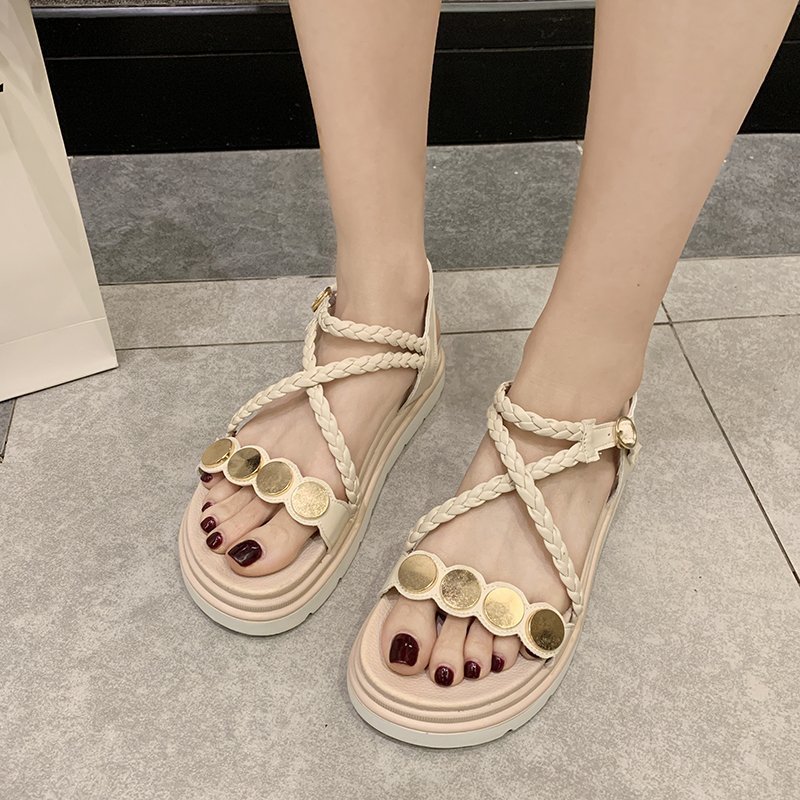 

You'll see women's plain-cut peep-toe casual sandals high-quality light off sexy ladies shoes 9DWH, 12400beige-12400
