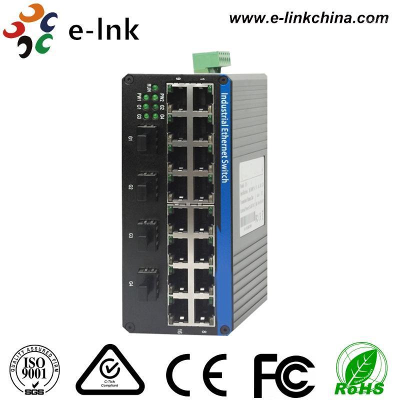 

Unmanaged 10/100M Hardened 16 Port RJ45 to 4 SFP Switch Industrial Ethernet Switch1