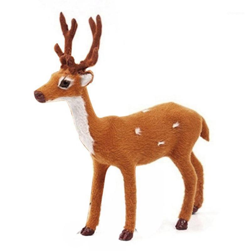 

15 20 25cm Reindeer Christmas Deer Doll Xmas Elk Plush Simulation Christmas Decorations For Home New Year Gifts1