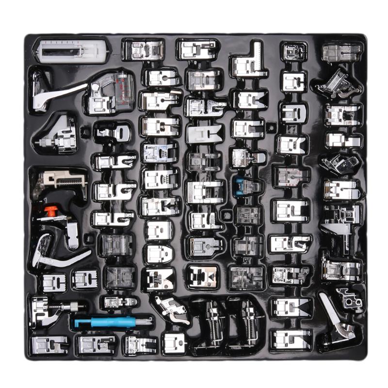 

72pcs/set Multifunction Rolled Hem Curling Presser Foot Sewing Machine Pressure Feet Braiding Stitch Accessories Sewing Tools