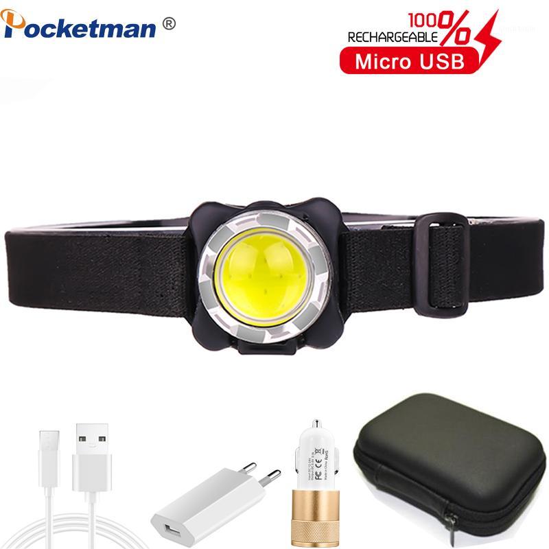 

Super Bright Headlamp USB Rechargeable Headlight COB LED Head Light with Built-in Battery Waterproof Head Lamp White Lighting1