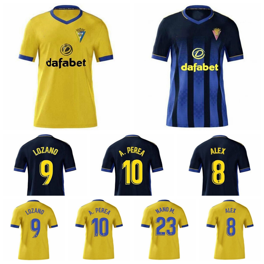 

2020 2021 Cadiz Soccer Jersey CF 8 ALEX 9 LOZANO 10 PEREA 23 NANO 20 CARCELEN 1 CIFUENTES 7 SALVI Football Shirt Kits, Yellow