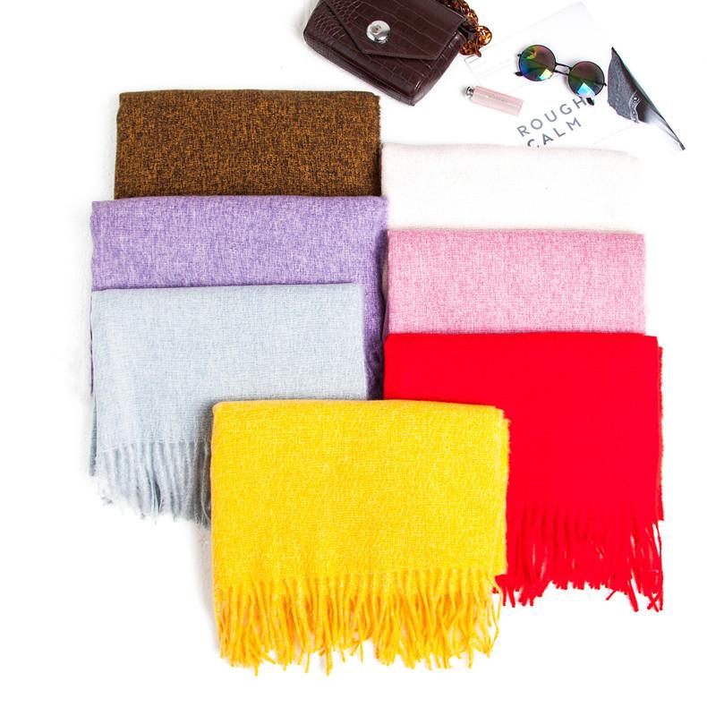 

Scarves Candy Color Solid Women 64*180cm Scarf Cashmere For Ladies Neck Shawl Wraps Bandana Hijab 14 Colour
