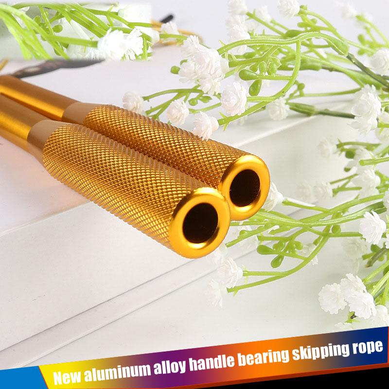 

The new aluminum alloy steel wire rope skipping handle adult home fitness training metal universal bearing rope skipping