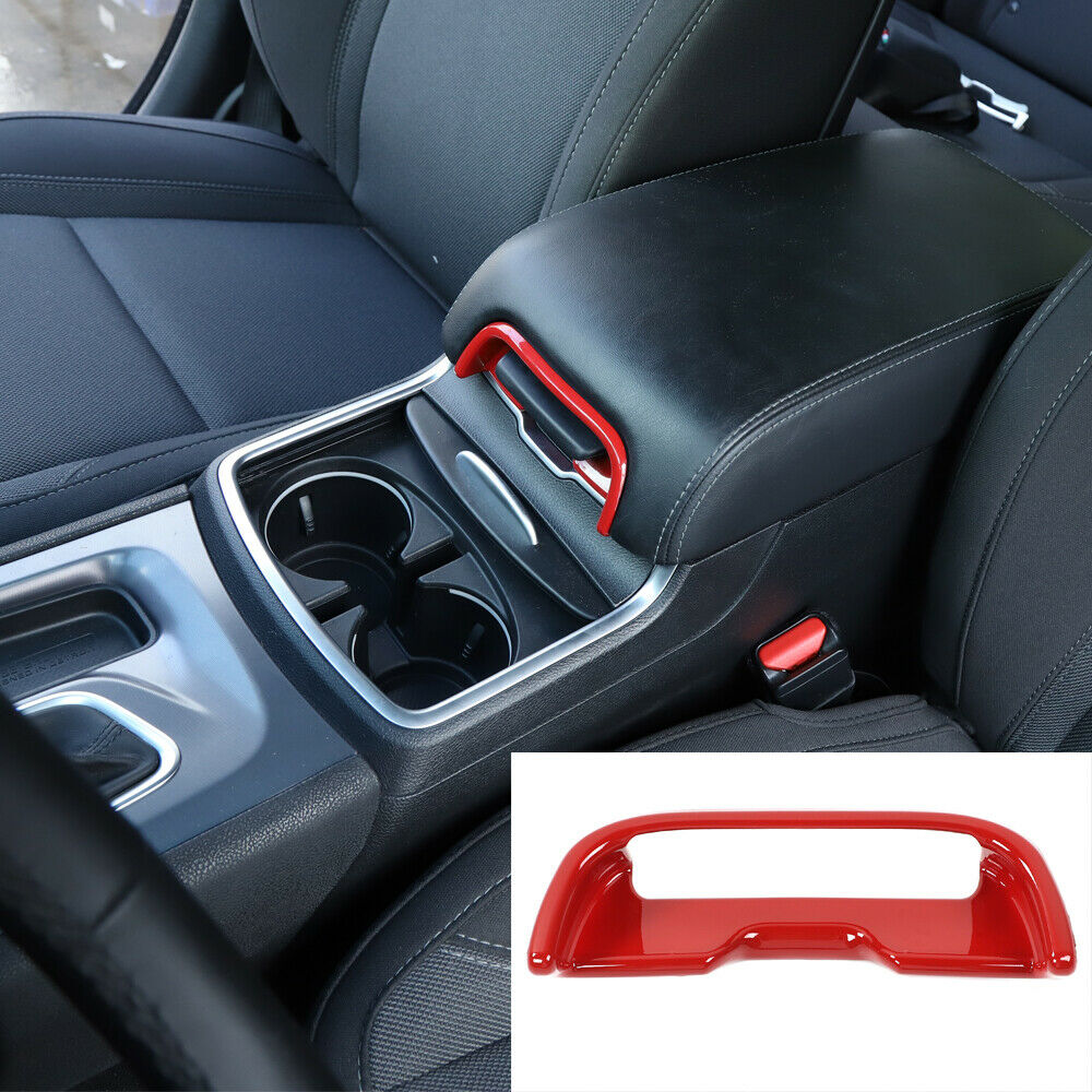 

ABS Armrest Box Switch Cover Trim Bezel For Dodge Charger 11+ Interior Accessories Red