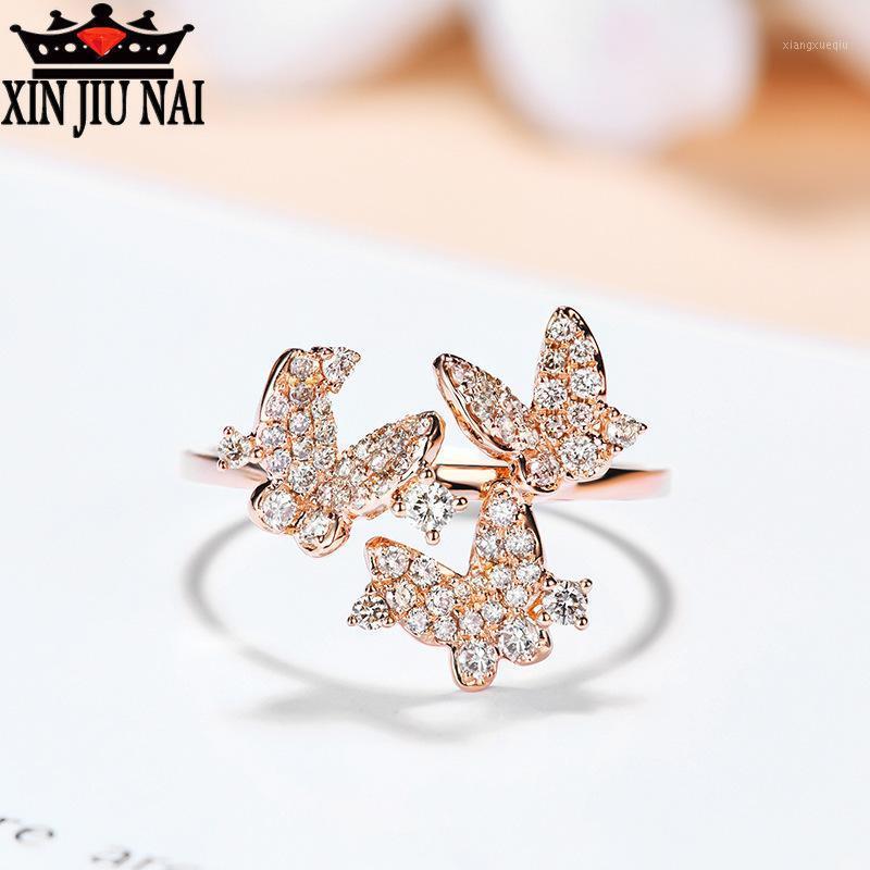 

Cluster Rings Selling Female Ring Cross-border E-commerce Source Bow Two-color Electroplated Micro-set Zircon Fashion, Golden;silver