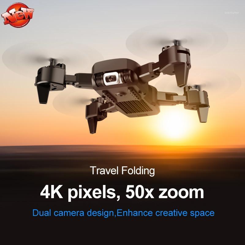 

WIFI FPV 4K Dual Camera Folding Aerial RC Quadcopter Drone 2.4G 20 MINS 150M APP Control Gesture Photo Headless RC Helicopter1