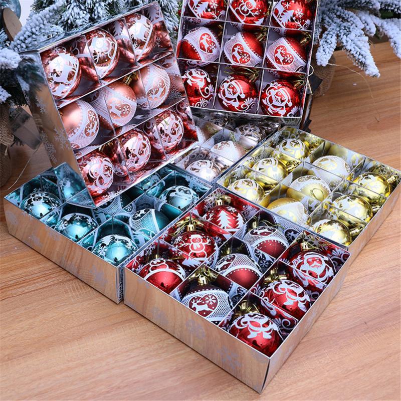 

Party Decoration 2022 Year 9PCS Assorted Color Christmas Balls Tree Ornaments Xmas Decorations Hanging Pendants