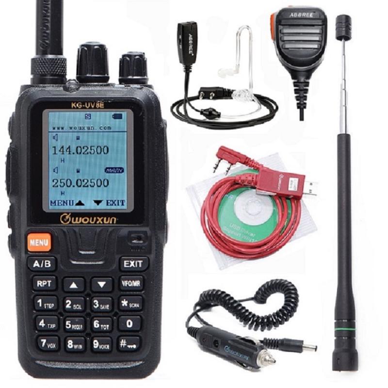 

Wouxun KG-UV8E Tri-Band 136-174/220-260/400-520MHz Cross Band Duplex Work Walkie Talkie Upgrade of KG-UV8D Plus Ham