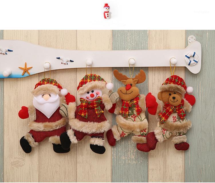 

1PC Merry Christmas Ornaments Christmas Gift For New Year Santa Claus Snowman Tree Toy Doll Hang Decorations for Home QA 2441