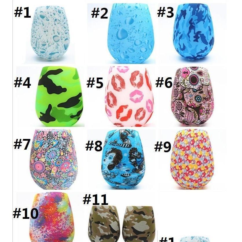 

Wholesale Silicone Wine Glasses Bohemia National Skull Bubble Water Bottle Outdoor Party Beer Cups Whiskey Drinkware Unbreakable Cup Cram9