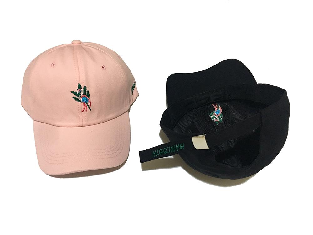 

MinanSer Men's CottonTwill Baseball Cap Flamingo embroidery skateboard baseball hats Women Mens Dad Cap Hat Adjustable Snap Back, Pink