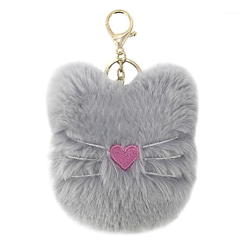 

New plush kitten key chain pendant artificial wool lady bag car key hang accessories creative gift1