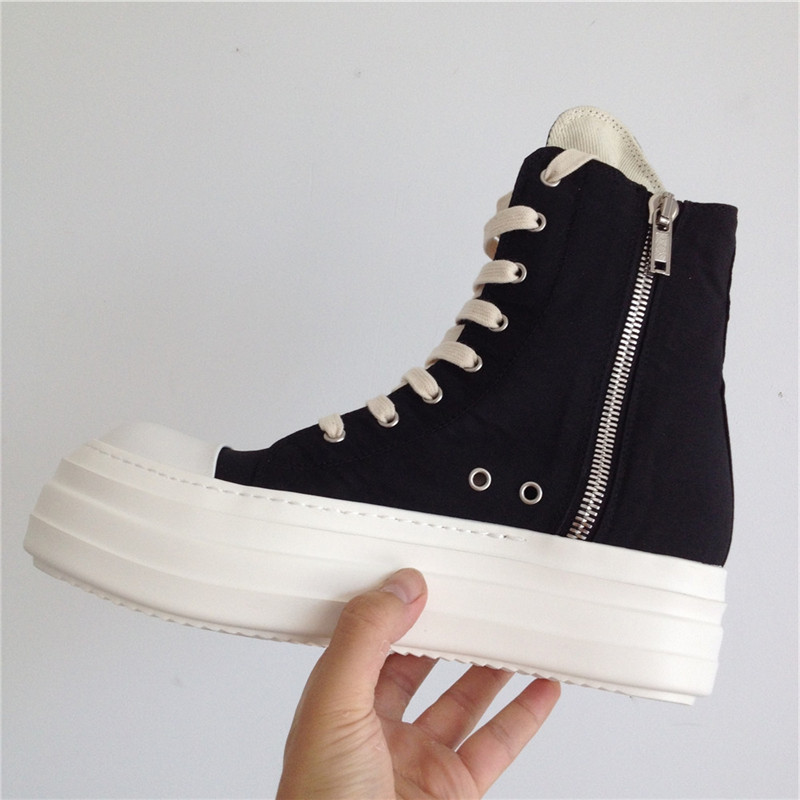 

Thick Sole Men Shoes Black Platform Male Canvas Boots 2021 Fashion Spring Summer Boots Men 17#21/20d50, Shoes without box