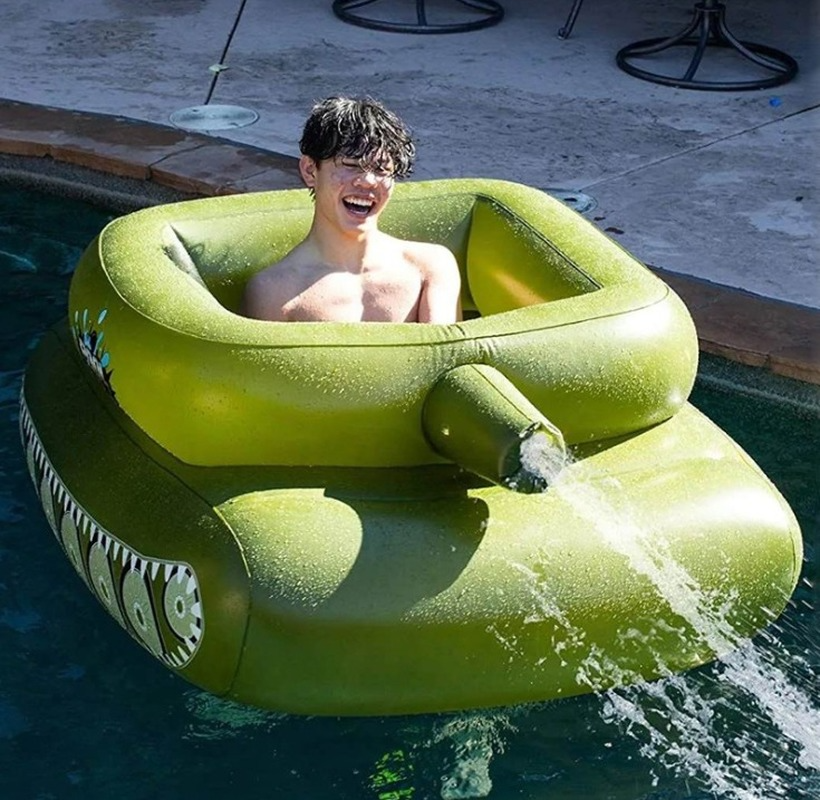 

Inflatable Tank Swimming Ring Water Jet Swimming Pool Tank Water Jet Ring Parent-child Water Sports