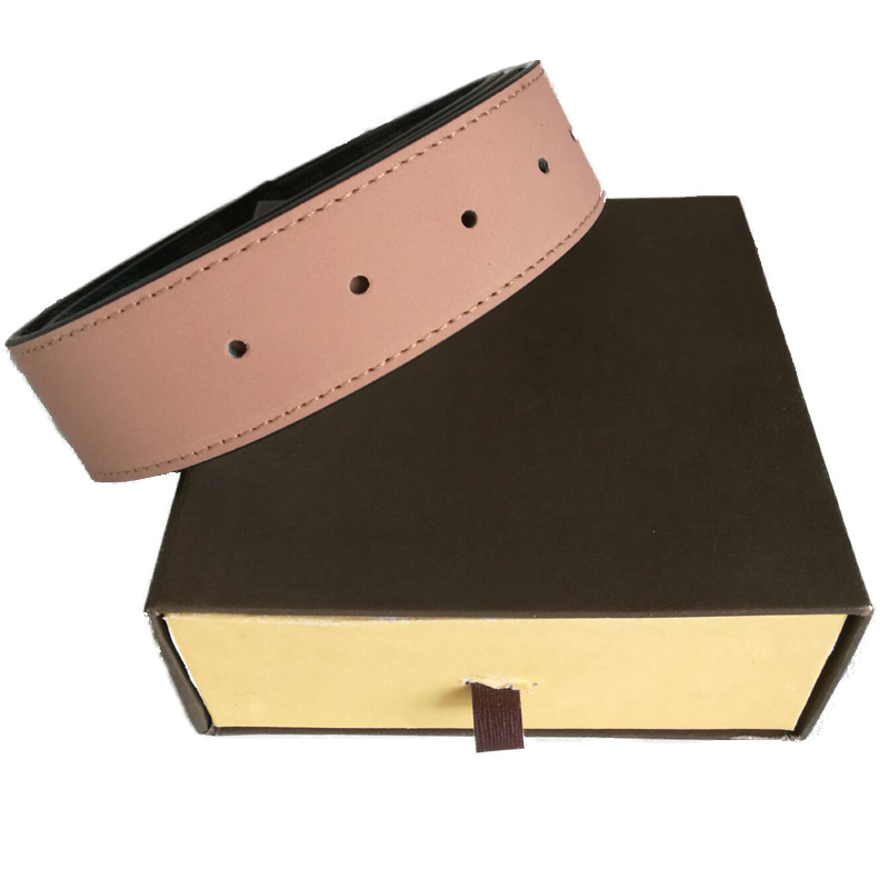 

TOP men belts women high Quality Genuine Leather Business Belts Womens Big Gold Buckle with Box Mens Casual Belt free shipping, Brown