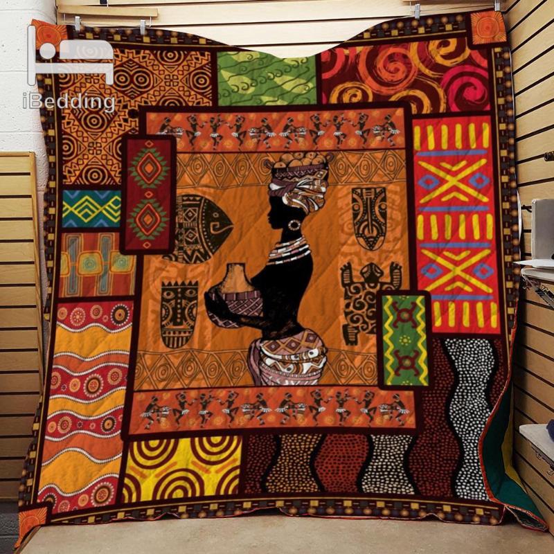 

Ancient Pattern Customize Printed Quilt Blanket Twin Full/Queen  Size Dropshipping