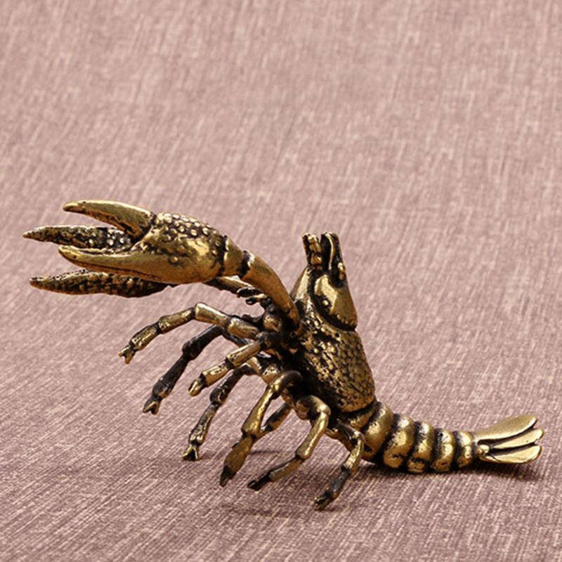 

1 Pcs Solid Copper Lobster Ornaments, Pets, Antique Collection Crafts Hard Texture Clear Texture